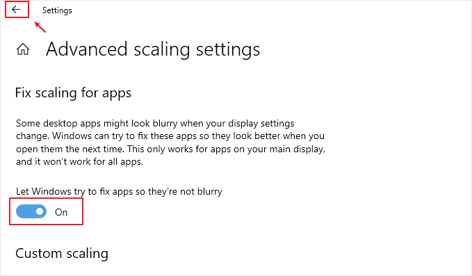 修复Windows10中文本显示模糊的应用程序
