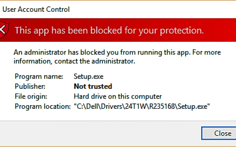 修复：为了保护您在Windows10中的安全，此应用程序已被阻止