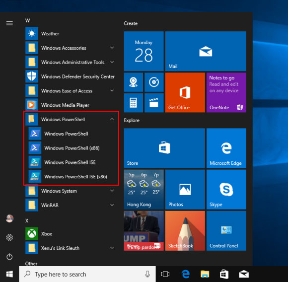 修复：开始菜单中缺少Windows PowerShell