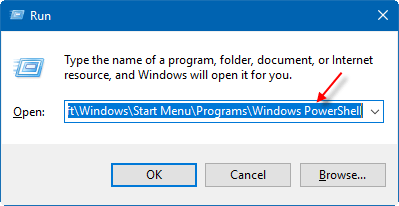 打开 Windows PowerShell 文件夹