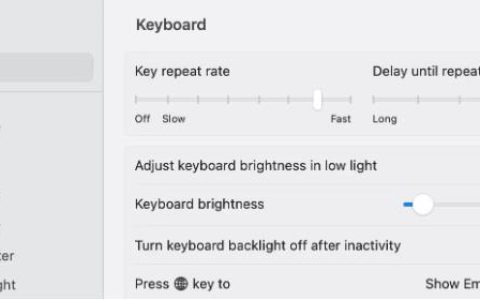 MacBook键盘亮度调节的方法和技巧