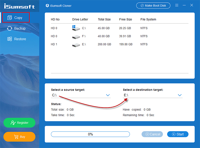 将 Windows 10 移动到更大的驱动器