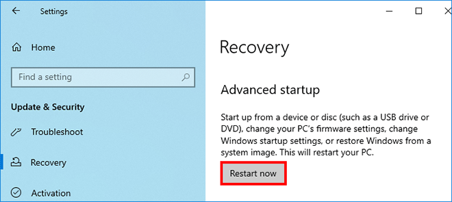 系统映像还原期间Windows10密码不正确