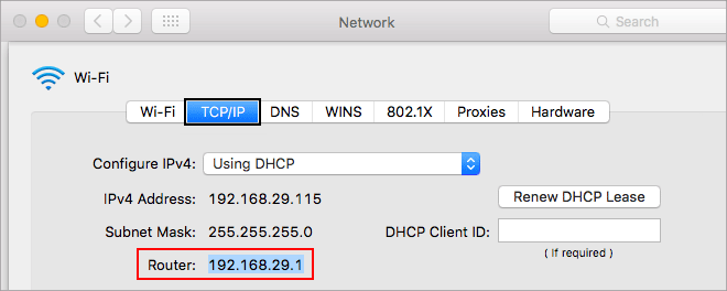 在 Mac 中查找路由器 IP 地址