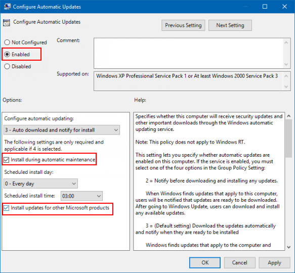 如何在Windows10/8/7中启用或禁用自动更新
