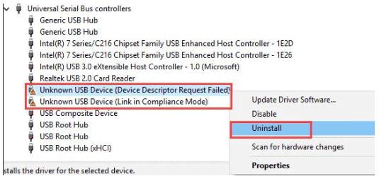 如何修复WINDOWS10中的未知USB设备（端口重置失败）错误