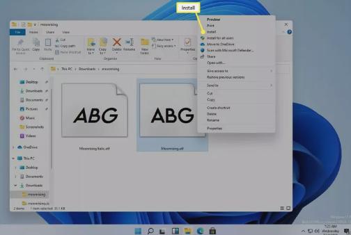 Windows11字体安装教程，如何添加和使用字体