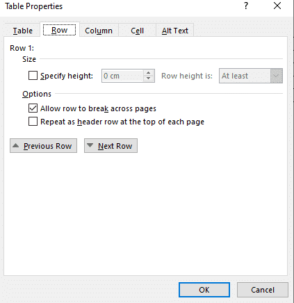 如何在Microsoft Word中重复表格标题