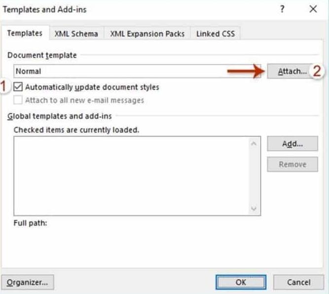 如何将模板应用到现有的Microsoft Word文档