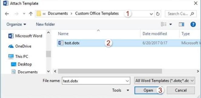 如何将模板应用到现有的Microsoft Word文档