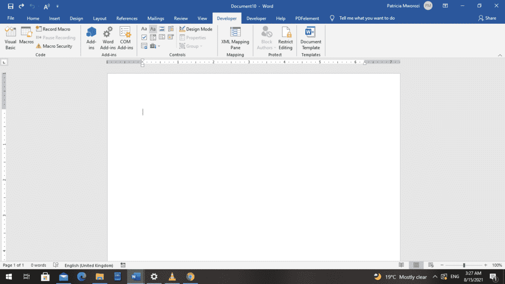 如何在Microsoft Word中创建可填写的表单