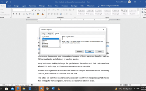 如何删除Microsoft Word文档中的多个页面