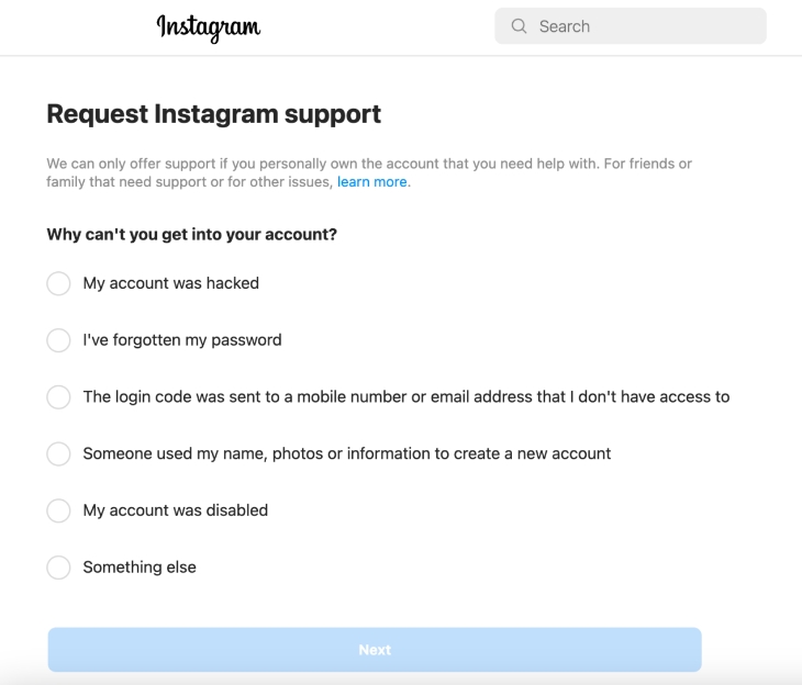 如何恢复禁用的Instagram帐户？