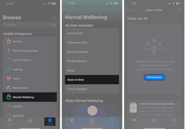 如何在iOS17中使用“健康”应用程序中的心理健康