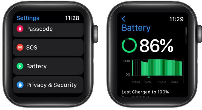 如何在watchOS10中检查Apple Watch电池续航时间