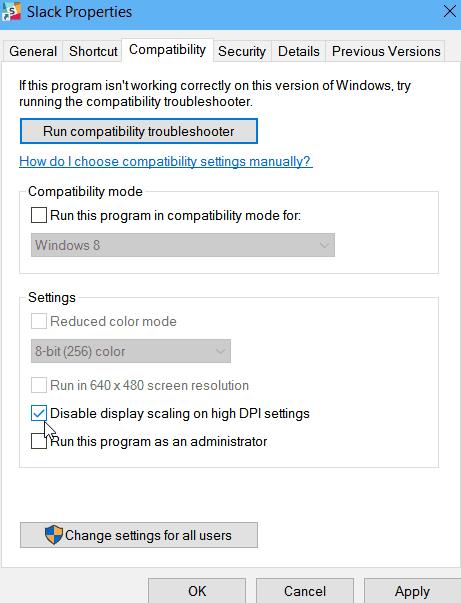 修复高分辨率显示器上模糊的Windows10文本