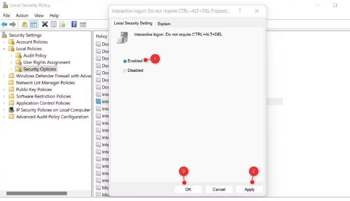 Win11系统如何禁用Ctrl+Alt+Delete登录功能？