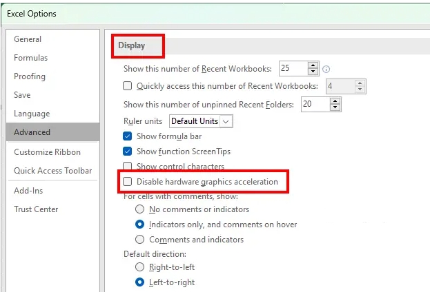 修复Excel在Windows11/10上不断闪烁的问题