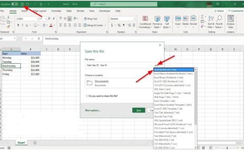 保存Excel文件时检测到错误[已修复]
