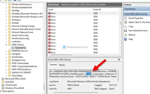 事件ID5858，Windows中的WMI-Activity高CPU[修复]