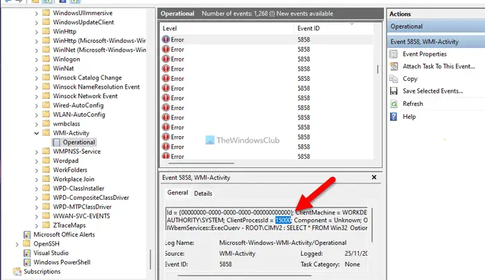 事件ID5858，Windows中的WMI-Activity高CPU[修复]